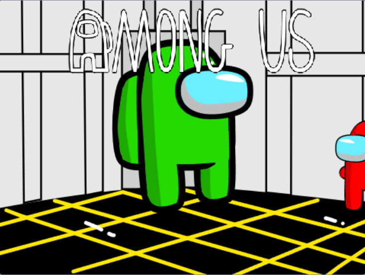 Animação sobre Among Us feita no Scratch